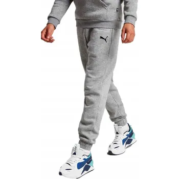 Chlapecké kalhoty 3233 KALHOTY PUMA DĚTSKÉ BAVLNĚNÉ ZATEPLENÉ TEPLÁKY SPORTOVNÍ ŠEDÉ 104