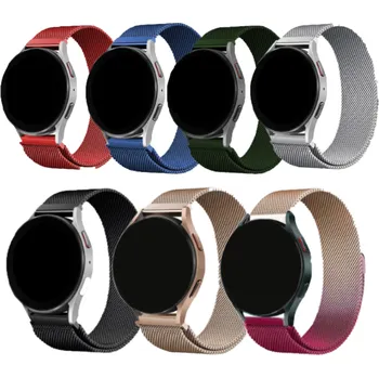 Příslušenství k chytrým hodinkám Kovový řemínek milánský tah 20 mm - univerzální (Samsung, Huawei, Xiaomi,..) Grafit