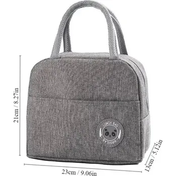 Termo taška na jídlo s fólií | Izolační taška - šedá