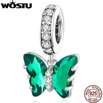 Přívěsek Stříbrný přívěsek srdce s motýlem | šperk - DAC423-GN