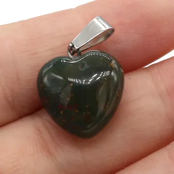 Přívěsek Přívěsek přírodní kámen srdce 16mm | šperk - Indický achát