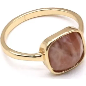 Prsten Otevírací prsten s přírodním kamenem | módní šperk - 20mm , Sluneční kámen