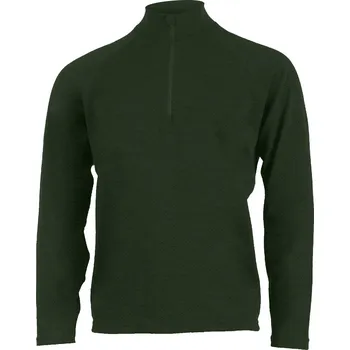 Pánské tričko Lasting vlněné merino triko se zipem u krku HONOS zelené Obleceni LASTING pánské: XL