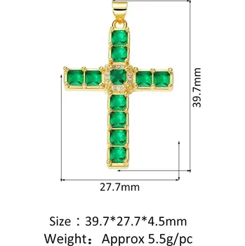 Přívěsek Přívěsek kříž se zirkony | šperk - PX2255-E