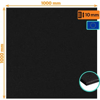 Zátěžová podložka Gumová podlahová deska SimpleJack KvadraGym KG10 - 100 x 100 x 1 cm