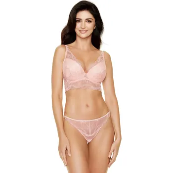 Podprsenka Dámská podprsenka GORTEKS Charlize lace half-corset push-up PINK 75B