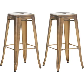 Barová židle LRCZ Sada 2 barových stoliček Joshua Barva: Zelená