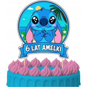 Obraz ZÁPICH DO DORTU 100 let starý Stitch Ozdoby na dort se postavičkami Stitch 4