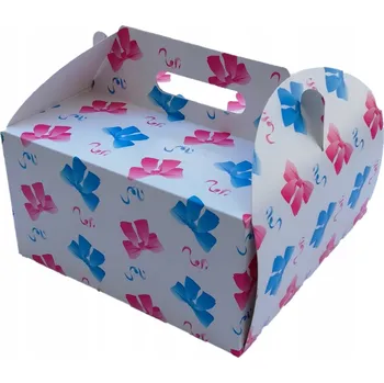 Jednorázové nádobí Krabice na dort s rukojetí Stybowscy 25 ks