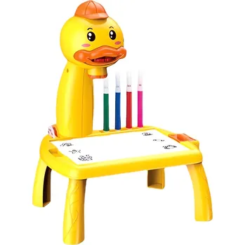 Magnetická kreslící tabulka Verk 18291 Projektor na malování s příslušenstvím, žlutý