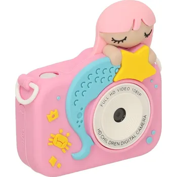 Digitální kompakt KIK KX3571_1 Dětský digitální fotoaparát mořská panna, 32 GB, růžová