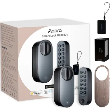 chytrý zámek AQARA Smart Lock U200 Kit (Rev 2025), Černý - Smart zámek EL-D02D-REV-1668