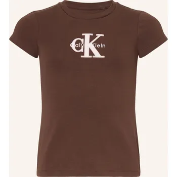 Calvin Klein Dívčí Tričko, hnědá, 140
