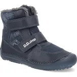 Barefoot dětské zimní boty D.D.step W063-52130 tmavě modré Velikost: 27