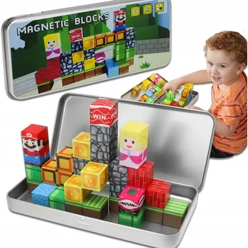 ostatní stavebnice STAVEBNICE 3D MAGNETIC TILES KOSNTRUKČNÍ SADA 35 DÍLKŮ PRO DĚTI