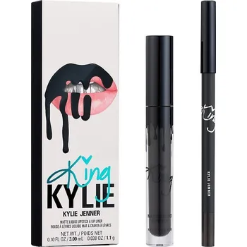 Rtěnka KYLIE COSMETICS - King Kylie Collection 2-Piece Matte Lip Kit Rtěnky 4.25 ml Černá unisex