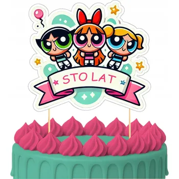 Obraz ZÁPICH DO DORTU Narozeninový Sto let Raketové holky POHÁDKA BÓJKA Postavy TOPPERY