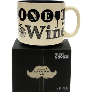 Dárek 2x Velký hrnek pro chlapa krémový a černý