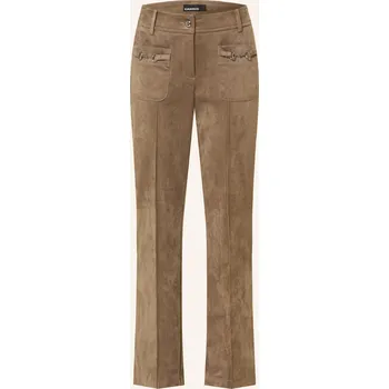 Cambio Dámské Kalhoty Farah V Koženém Vzhledu, béžová, 36