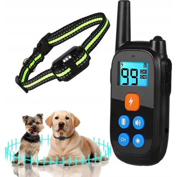 Obojek pro psa ELEKTRONICKÝ VÝCVIKOVÝ OBOJEK PRO PSA VODĚODOLNÝ 800M S DÁLKOVÝM OVLADAČEM