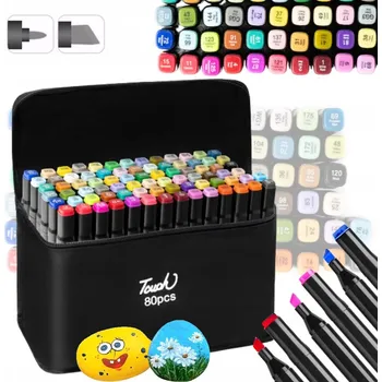 SADA 80 KS AKVARELOVÝCH FIXY VODĚODOLNÉ Fixy Popisovače