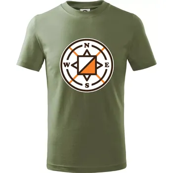 Chlapecké oblečení Orientační běh - navigace - Tričko dětské bavlněné - 122 cm/6 let ( Khaki )