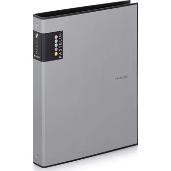 4kroužkový pořadač Pastelini - A4, šíře hřbetu 4 cm, šedý