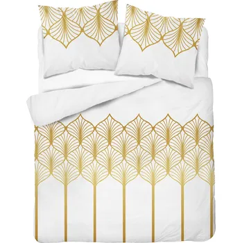 Povlečení Povlečení 140x200 Zlatá geometrie na bílém pozadí Home Satin