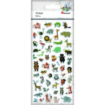 samolepka Titanum klenuté Samolepky se zvířaty 51 kusů