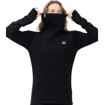 Pánské tričko dámské triko Eivy Icecold merino Wool Gaiter Rib Top black S