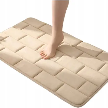 Koupelnová předložka KOUPELNOVÁ PŘEDLOŽKA KOBEREC MĚKKÝ BÉŽOVÝ 40X60 DO KOUPELNY PŘED SPRCHU VANU