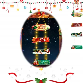 Vánoční dekorace LED světýlka závěsná dekorace vánoční Veselé Vánoce 91 cm