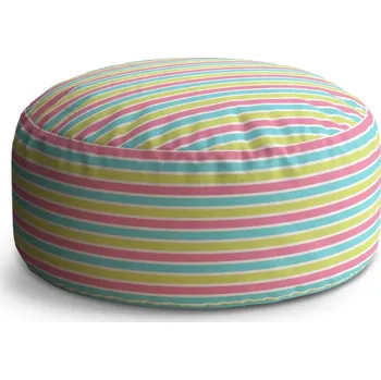 Taburet Sablio Taburet Circle Proužky: 38x48 cm