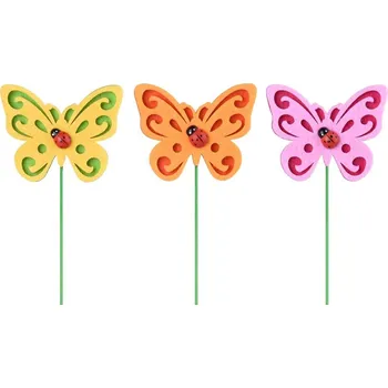 Zápich filc 80x65mm + špejle motýl mix