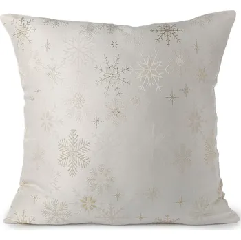 Povlak na polštářek Vánoční povlak na polštář s jemným lurexem 40x40 cm Varianta: 2 krémová nejsvět. zlatá, Balení: 1 ks