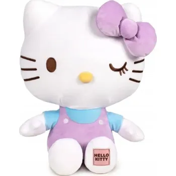 plyšák HELLO KITTY Plyšová Hračka HELLO KITTY FIOLEOTWY nášivkou Plyšák Přítulka 32 cm