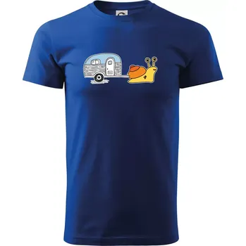 Šnečí obytňák - Triko extra velké (5-8XL) - 7XL ( Královská modrá )