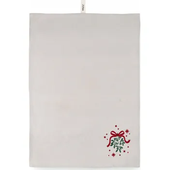 Utěrka Juna CHRISTMAS Utěrka 50 x 70 cm / Písková s jmelím