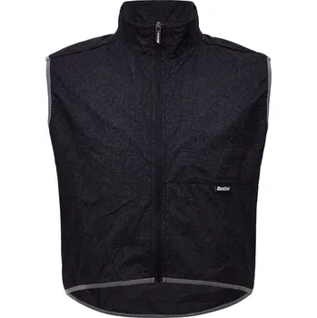Cyklistická vesta SANTINI Cyklistická vesta - HIGH VIS - černá L