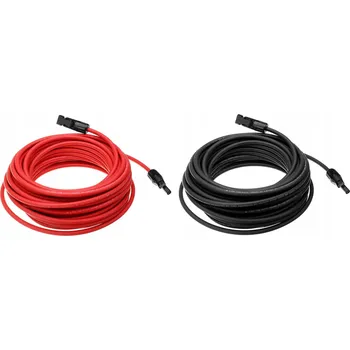 elektrický kabel PRODLUŽOVACÍ KABEL SOLÁRNÍ SADA 2x2M ČERNÝ ČERVENÝ 4MM2 PV MC4 PRO PANEL