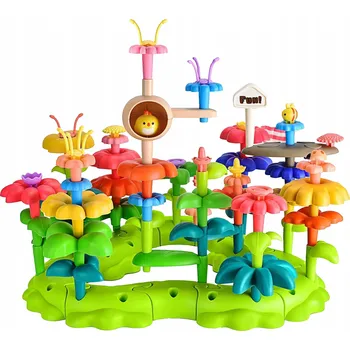 ostatní stavebnice STAVEBNÍ STAVEBNICE KVĚTINY KVĚTINOVÁ ZAHRADA STAVEBNICE 93 DÍLŮ