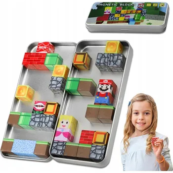 ostatní stavebnice 35 STAVEBNICE MAGNETICKÝCH BLOKU PRO DĚTI + 2 FIGURKY