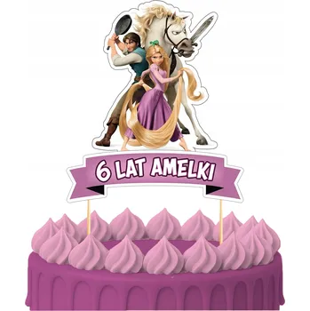 Obraz ZÁPICH DO DORTU Narozeninový Sto let ROŠPUNKA POHÁDKA POSTAVY TOPPERY