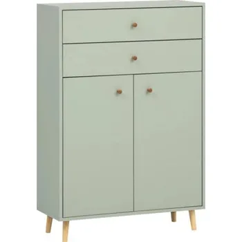 Koupelnový nábytek Skříň Highboard Möbelpartner Bjarne pistáciová 77 x 113,4 x 33,05 cm
