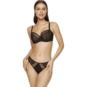 Podprsenka Dámská podprsenka GORTEKS Adele soft embroidered bra BLACK 95C