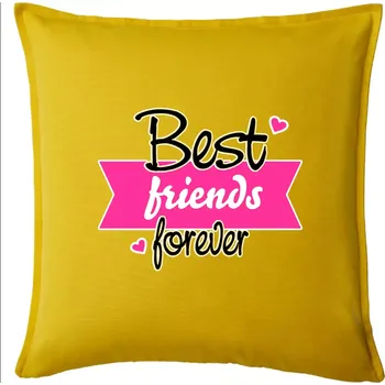 Polštář Best friends stuha - Polštář 50x50 - 50x50 - Pouze potah ( Žlutá )