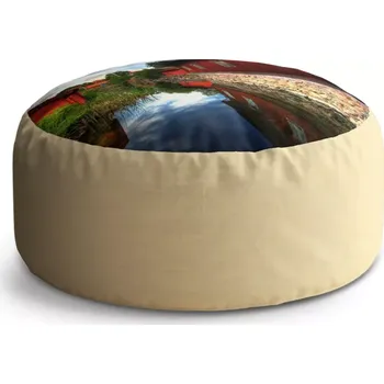 Taburet Sablio Taburet Circle Červený dům: 38x48 cm