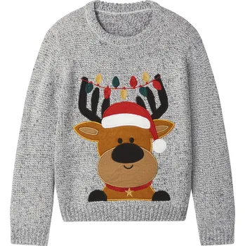 Chlapecké oblečení lupilu® Chlapecký vánoční svetr (šedá, 110/116)