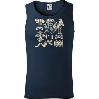 Indiánské znaky - Tílko pánské Core - L ( Námořní modrá (velmi tmavá - téměř černá) )