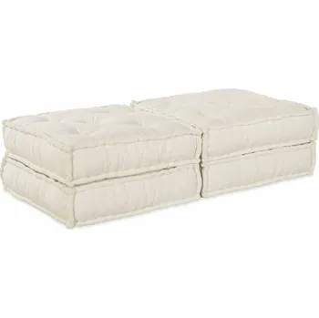 Pohovka vidaXL Modulární pohovka 2 pcs Krémová 140 x 70 x 36 cm textil